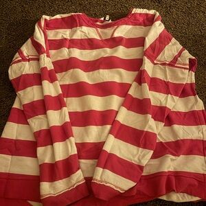Red and White Striped Kids Shirt